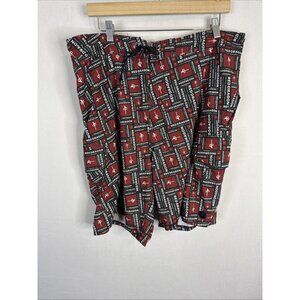Red Dragon ThirtySix Board Shorts‎ Mens 36 Red Black Logo Swim Trunks